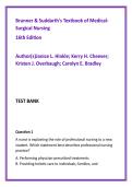 Medical Surgical Nursing Test Bank Brunner & Suddarth 16th Edition &vert; NCLEX Exam Prep Practice Questions PDF