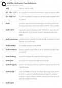 ASQ CQA Certification Exam Definitions &sol; Study Guide &sol; Score 100&percnt; &sol; 2025-2026 Update