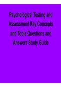 Psychological Testing and Assessment &ndash; Key Concepts and Tools Questions & Answers Study Guide 2026