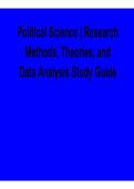 Political Science &ndash; Research Methods&comma; Theories&comma; and Data Analysis Study Guide 2026