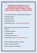 HOSA MEDICAL ASSISTING 2026 ACTUAL  COMPREHENSIVE FREQUENTLY TESTED  QUESTIONS AND CORRECT ANSWERS &sol; VERIFIED  EXAM&excl;&excl; &vert; ALREADY GRADED A&plus; &vert; NEWEST EXAM&excl;&excl;&excl; 