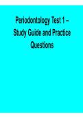 Periodontology Test 1 &ndash; Study Guide and Practice Questions 2026