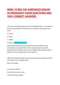WEEK 10 BSN 346 SUBSTANCE MISUSE IN PREGNANCY EXAM QUESTIONS AND 100&percnt; CORRECT ANSWERS