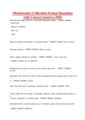&lpar;Wastewater&rpar; Collection System Questions with Correct Answers 2026