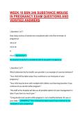 WEEK 10 BSN 346 SUBSTANCE MISUSE IN PREGNANCY EXAM QUESTIONS AND VERIFIED ANSWERS