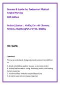 Medical Surgical Nursing Test Bank &vert; Brunner & Suddarth 16th Edition &vert; NCLEX Exam Prep Practice Questions & Clinical Judgment Review
