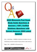 Minnesota POST Exam &lpar;POST 2026&rpar; Minnesota State University &ndash; 120 Questions on Use of Force&comma; Criminal Law & Case Law