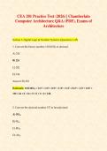 CEA 201 Practice Test &lpar;2026&rpar; &vert; Chamberlain Computer Architecture Q&A &lpar;PDF&rpar;&comma; Exams of Architecture