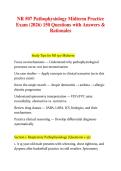 NR 507 Pathophysiology Midterm Practice Exam &lpar;2026&rpar; 150 Questions with Answers & Rationales