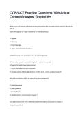 CCP&sol;CCT Practice Questions With Actual Correct Answers&vert; Graded A&plus;