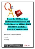 Drexel BIO 209 Final Exam &lpar;BIO 209&rpar; Drexel University &ndash; 400 Questions on DNA&comma; Enzymes & Gene Expression
