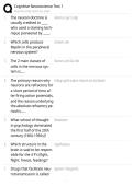 Cognitive Neuroscience Test 1 &vert; Study Guide & Practice Questions