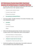 ATI TEAS Science Practice Exam 2026 &vert; Real Exam  Questions & Verified Answers &vert; Complete TEAS Prep