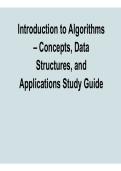 Introduction to Algorithms &ndash; Concepts&comma; Data Structures&comma; and Applications Study Guide 2026