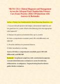 NR 511 CEA Clinical Diagnosis and Management Final Exam Practice Chamberlain University &lpar;2026&rpar;&colon; 150 Questions with Answers & Rationales