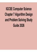 IGCSE Computer Science Chapter 7 &ndash; Algorithm Design and Problem Solving Study Guide 2026