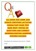 CLC Exam Prep &lpar;300 Questions&rpar; &ndash; NURS305 Lactation Consultant&comma; Chamberlain University&comma; Breastfeeding&comma; Hormones & Infant Nutrition Q&A