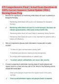 ATI Comprehensive Final &vert; Actual Exam Questions &  100&percnt; Correct Answers &vert; Latest Update 2026 &vert;  Nursing Exam Prep