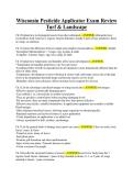 Wisconsin Pesticide Applicator Exam Review Turf & Landscape