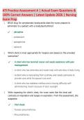 ATI Practice Assessment A &vert; Actual Exam Questions &  100&percnt; Correct Answers &vert; Latest Update 2026 &vert; Nursing  Exam Prep