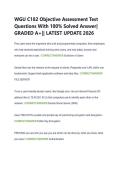WGU C182 Objective Assessment Test  Questions With 100&percnt; Solved Answer&vert;  GRADED A&plus;&vert;&vert; LATEST UPDATE 2026 