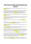 DOT Exam Test Bank Actual Questiona and Answers&period;
