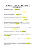 LOUISIANA CLASS D CHAUFFEUR LICENSE TEST&period;