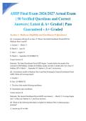 AHIP Final Exam 2026&sol;2027 Actual Exam &vert; 50 Verified Questions and Correct Answers &vert; Latest & A&plus; Graded &vert; Pass Guaranteed - A&plus; Graded