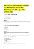 Workday pro exam complete questions  and Well Detailed answers Plus  Rationales&vert;&vert; GRADED A&plus;&vert;&vert; LATEST  UPDATE 2026 