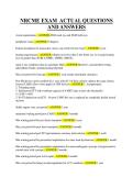 NRCME EXAM ACTUAL QUESTIONS AND ANSWERS