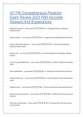 ATI PN Comprehensive Predictor Exam Review 2023 &lpar;2026&rpar; &vert; Accurate Answers and Explanations