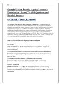 Georgia Private Security Agency Licensure Examination &vert; Latest Verified Questions and Detailed Answers