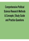 Comprehensive Political Science Research Methods & Concepts &ndash; Study Guide and Practice Questions 2026