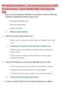 ATI Health Care Delivery &vert; Actual Exam Questions & 100&percnt;  Correct Answers &vert; Latest Update 2026 &vert; Nursing Exam  Prep