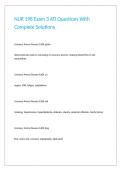 NUR 198 Exam 3 ATI Questions With Complete Solutions