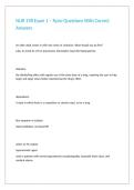 NUR 198 Exam 1 &ndash; Ryno Questions With Correct Answers 