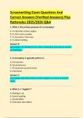 Screenwriting Exam Questions And  Correct Answers &lpar;Verified Answers&rpar; Plus  Rationales 2025&sol;2026 Q&A 
