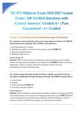 NU 673 Midterm Exam 2026&sol;2027 Actual Exam &vert; 100 Verified Questions with Correct Answers &vert; Graded A&plus; &vert; Pass Guaranteed - A&plus; Graded