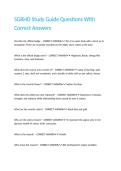 SGRHO Study Guide Questions With Correct Answers
