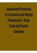 Assessment Procedures for Counselors and Helping Professionals &ndash; Study Guide and Practice Questions 2026