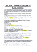 CWB Level 2 Study Modules 4-5-6-7-8-9-12-17-18-19-22
