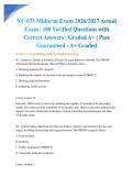 NU 673 Midterm Exam 2026&sol;2027 Actual Exam &vert; 100 Verified Questions with Correct Answers &vert; Graded A&plus; &vert; Pass Guaranteed - A&plus; Graded