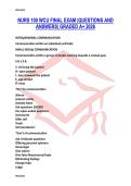 NURS 100 WCU FINAL EXAM &vert;QUESTIONS AND ANSWERS&vert; GRADED A&plus; 2026