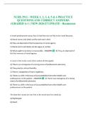 NURS 2513 - WEEK 1&comma; 2&comma; 3&comma; 4&comma; 5 & 6 PRACTICE QUESTIONS AND CORRECT ANSWERS &lpar;GRADED A&plus;&rpar; &vert; NEW 2026&sol;27 UPDATE - Rasmussen