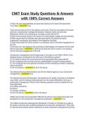 CMIT Exam Study Questions & Answers with 100- Correct Answers&period;