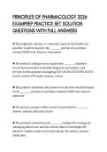 PRINCIPLES OF PHARMACOLOGY 2026 EXAMPREP PRACTICE SET SOLUTION QUESTIONS WITH FULL ANSWERS