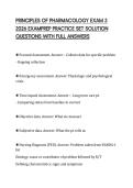 PRINCIPLES OF PHARMACOLOGY EXAM 3 2026 EXAMPREP PRACTICE SET SOLUTION QUESTIONS WITH FULL ANSWERS