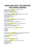 CESSWI EXAM PART2 2026 QUESTIONS WITH CORRECT ANSWERS