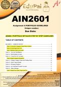 AIN2601 Assignment 6 PORTFOLIO &lpar;COMPLETE ANSWERS&rpar; 2026  - DUE 11 May 2026