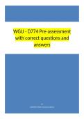 WGU - D774 Pre-assessment with correct questions and answers